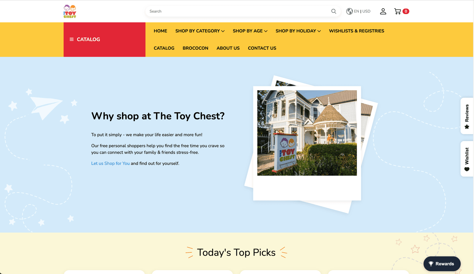 The Toy Chest website